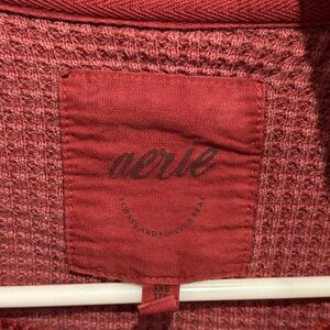 aerie Waffle-Knit Crew Sweater in Dusty Rose